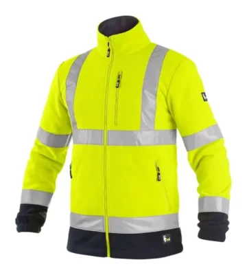 Reflective fleece jacket CXS PRESTON, yellow