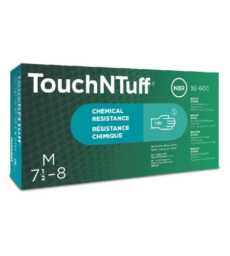 Disposable gloves Ansell TouchNTuff 92-600, nitrile, powder-free, 100 pcs/pack