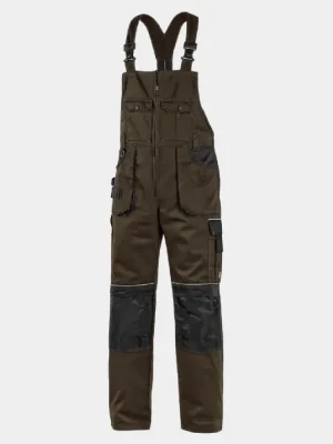 Bib work trousers CXS Orion Krystof, brown