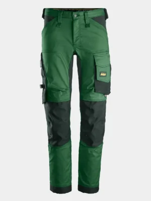 Strečové montérky Snickers AllroundWork Stretch 6341, zelené