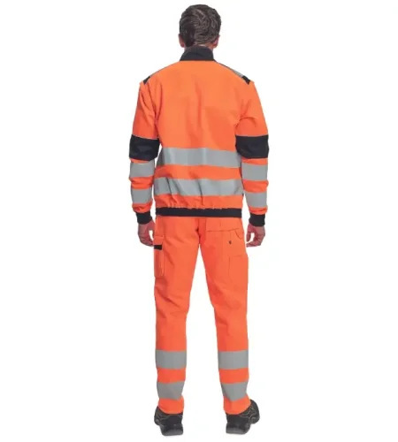 Reflexná bunda s odnímateľnými rukávmi Cerva Max Vivo, oranžová