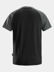 T-shirt, short sleeve, Snickers two-coloured, black-grey