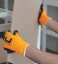 Pletené rukavice Cerva PALAWAN, nylón, máčané latexom, oranžové