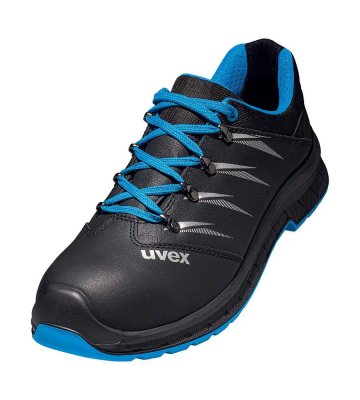 Full-leather safety shoes Uvex 2 Trend, S3 SRC, black-blue