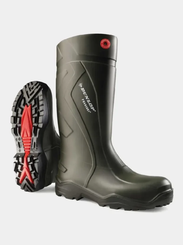 Gumáky DUNLOP Purofort+, O4, bez špice, zelené