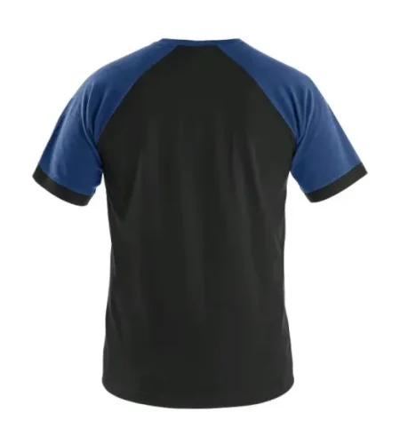 T-shirt CXS OLIVER, short sleeve, black-blue