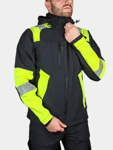 Reflective softshell jacket Bennon Reflectos, black