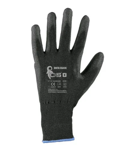 Knitted work gloves CXS BRITA BLACK, polyester