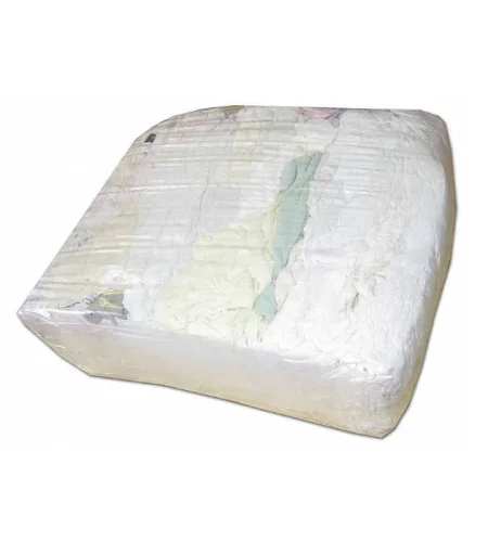 Cotton rags, white, 10 kg package