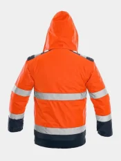 Reflexná pracovná bunda CXS Luton, zateplená, 2v1, oranžová