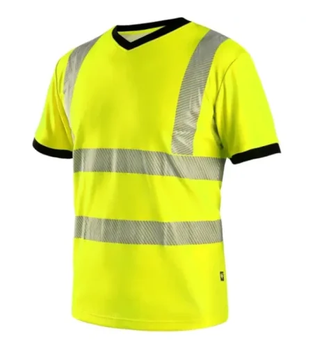 Reflective T-shirt with short sleeves CXS RIPON, yellow