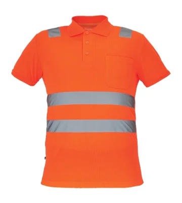 Reflective polo shirt Cerva JAEN, orange