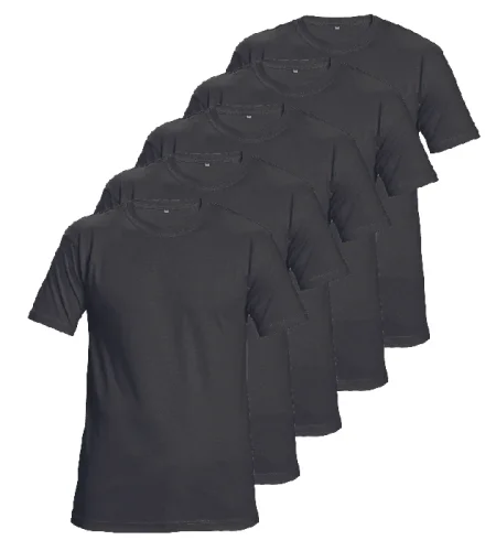 Cerva TEESTA set of 5 T-shirts, black