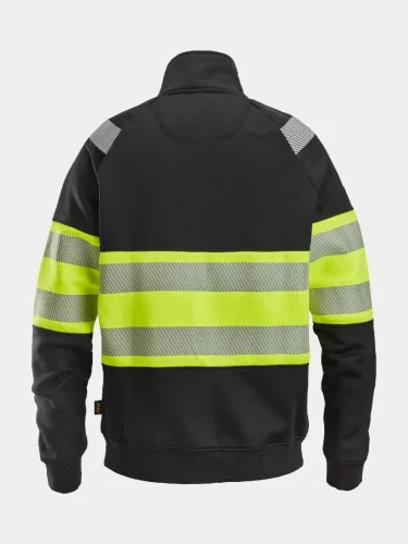 High-Vis full-zip sweatshirt jacket Snickers 2834, black