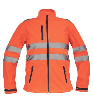 Hi-Vis softshell jacket Cerva MURCIA, orange