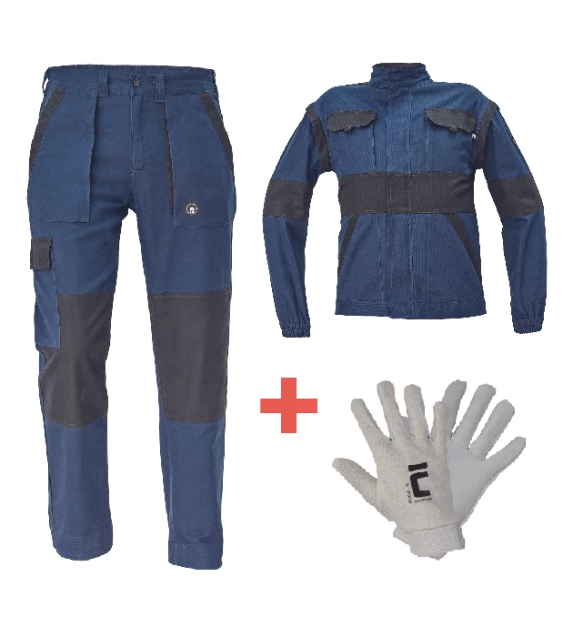 Cerva Max Neo set nohavice + bunda, rukavice zdarma, navy