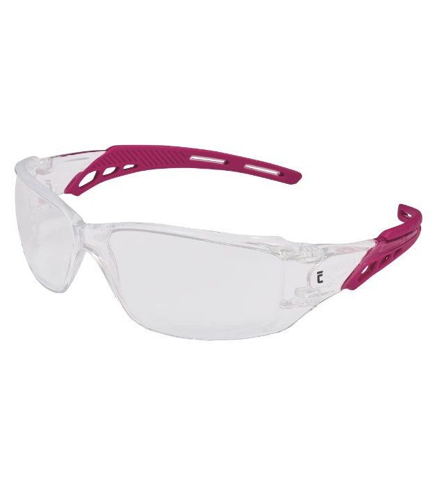 Ochranné pracovné okuliare Cerva OYRE, číré, ružové