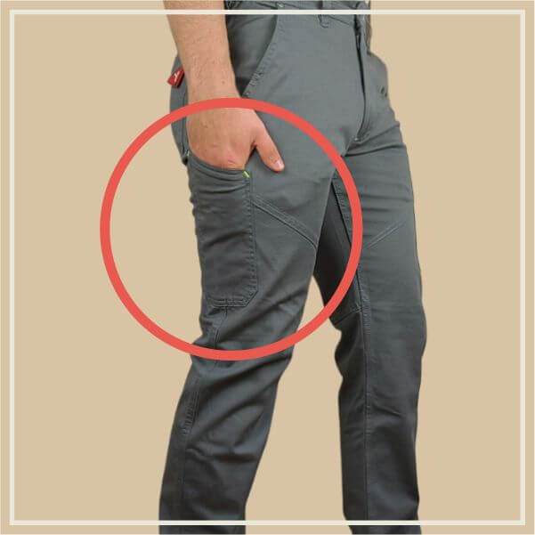 Stretch work trousers Payper Worker Stretch, grey, side pocket