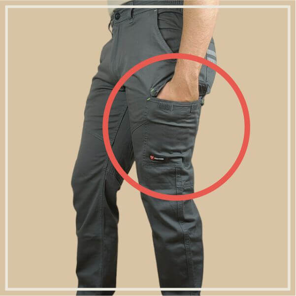 Stretch work trousers Payper Worker Stretch, grey, left pocket