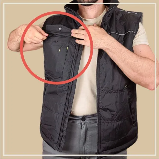 Work vest Payper Airspace 2.0, black, chest pocket