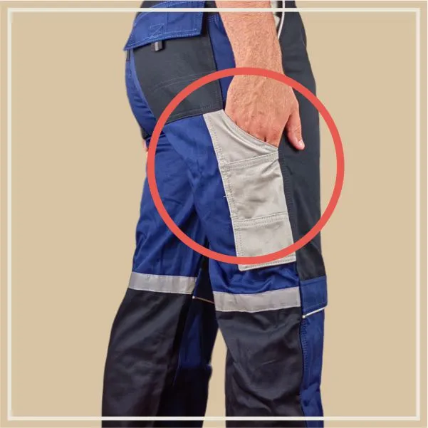 Work pants Cerva Stanmore, blue, tape measure pocket