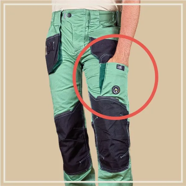 Cerva Dayboro overalls, green, side pocket