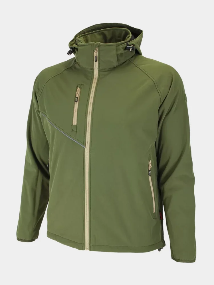 Bennon Force softshell work jacket, green