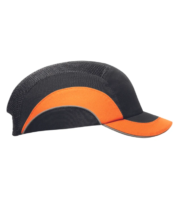 Bezpečnostná čiapka, šiltovka JSP HARDCAP SP 5cm, čierno-oranžová