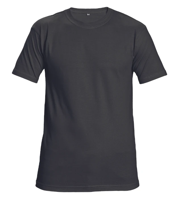 Tričko Cerva TEESTA, krátky rukáv, 100% bavlna, čierne