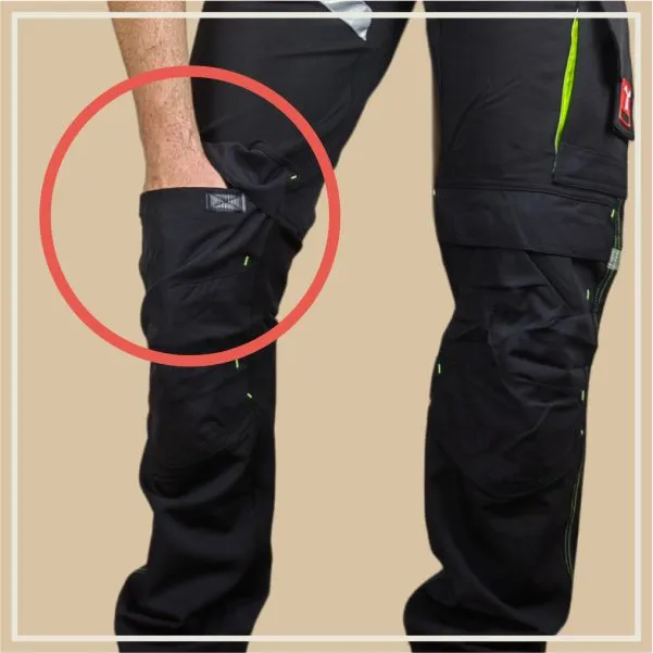 Stretch trousers Payper Technik Next 4W, black, kneepads