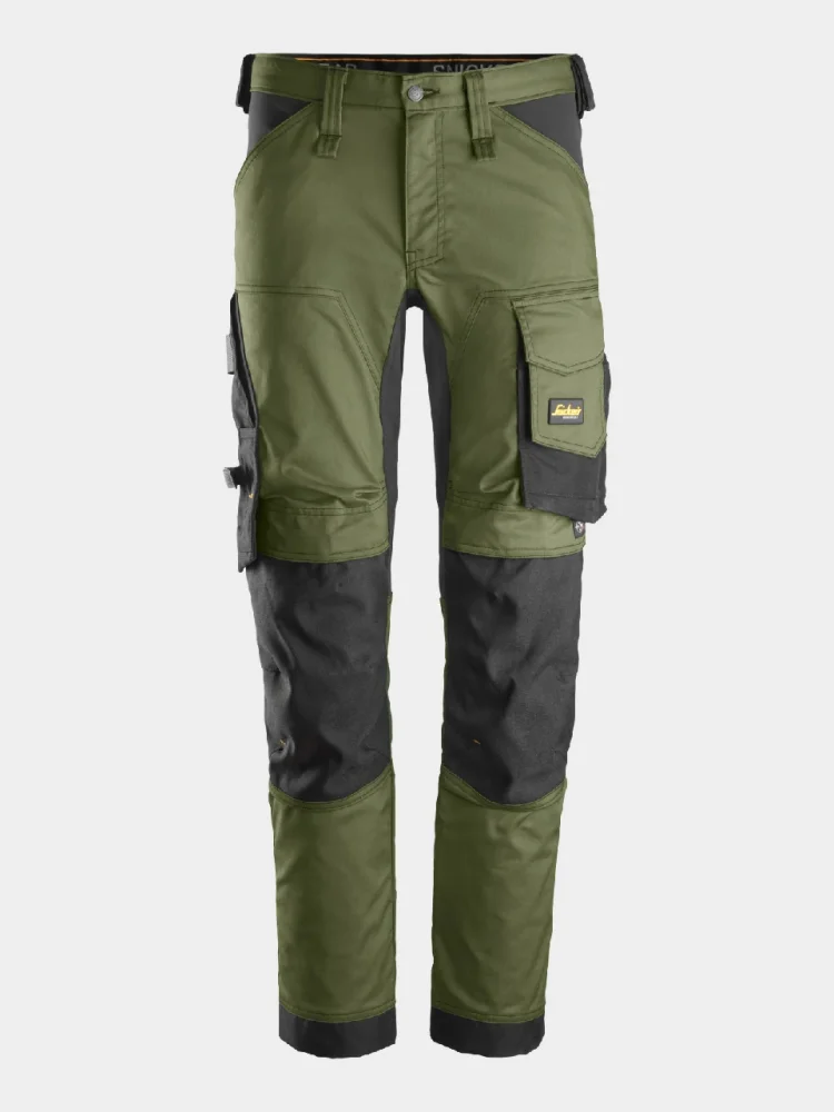 Stretch work pants Snickers AllroundWork Stretch 6341, khaki
