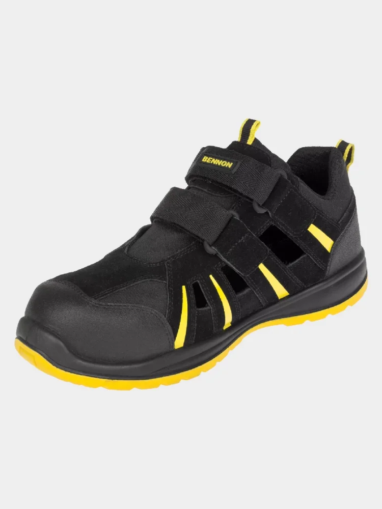 Bennon RIBBON S1 ESD, yellow, composite toe cap work sandals