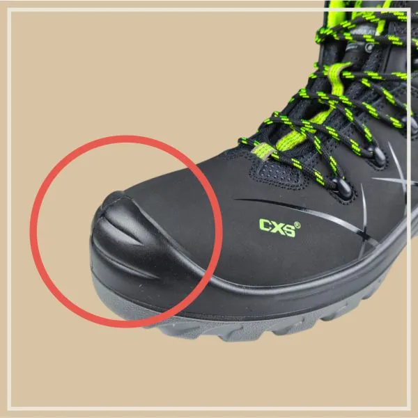 S3 class shoes with plastic toe cap