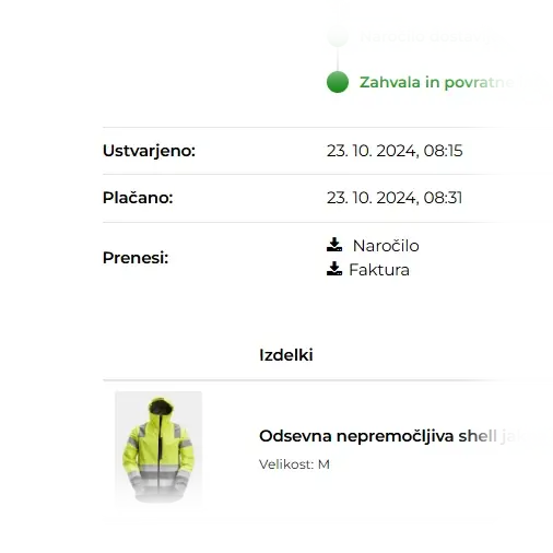 Delovna oblačila za podjetja - samodejne fakture