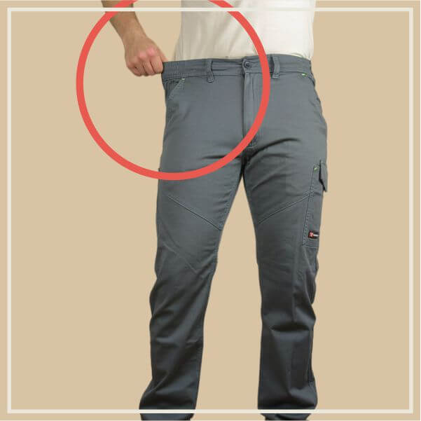 Stretch work trousers Payper Worker Stretch, grey, elastic waistband