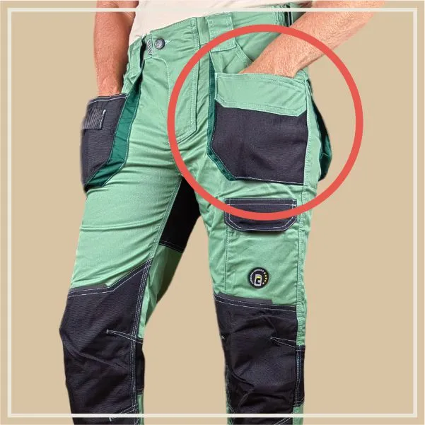 Cerva Dayboro overalls, green, front pockets