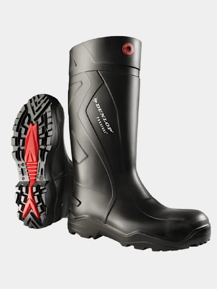 Univerzální pracovní holínky DUNLOP Purofort+ S5, ocel. špička, do -20°C, černé