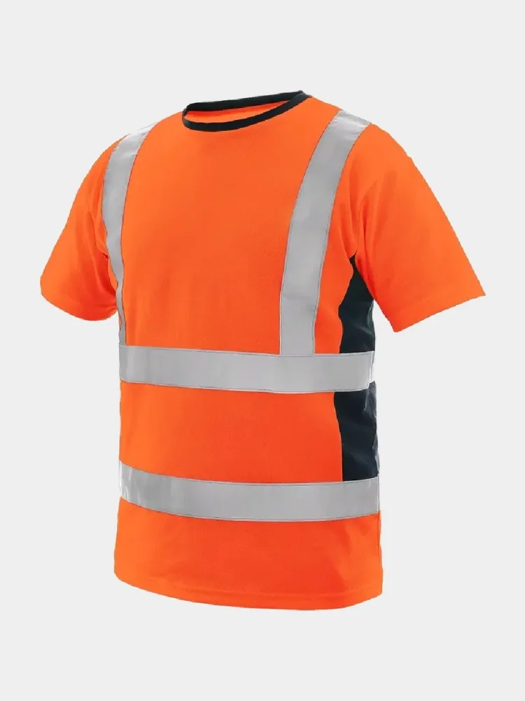 Reflexní tričko CXS Exeter, krátký rukáv, oranžové