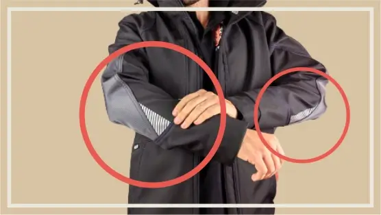 Softshellová pracovná bunda Dassy Gravity reflexné pásiky na ruke