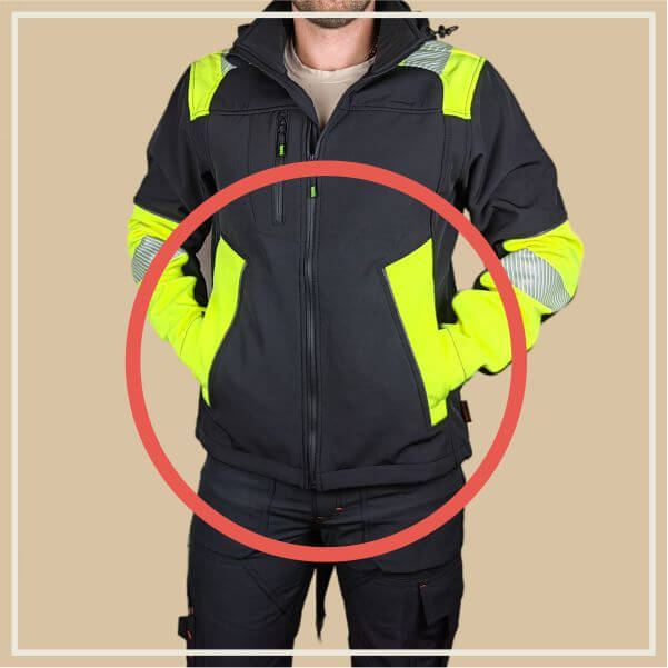 Reflective softshell jacket Bennon Reflectos, pockets