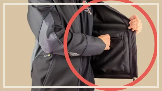 Softshellová pracovná bunda Dassy Gravity vnútorné vrecká