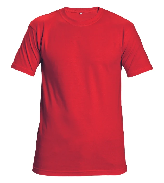 Tričko Cerva TEESTA, krátky rukáv, 100% bavlna, červené