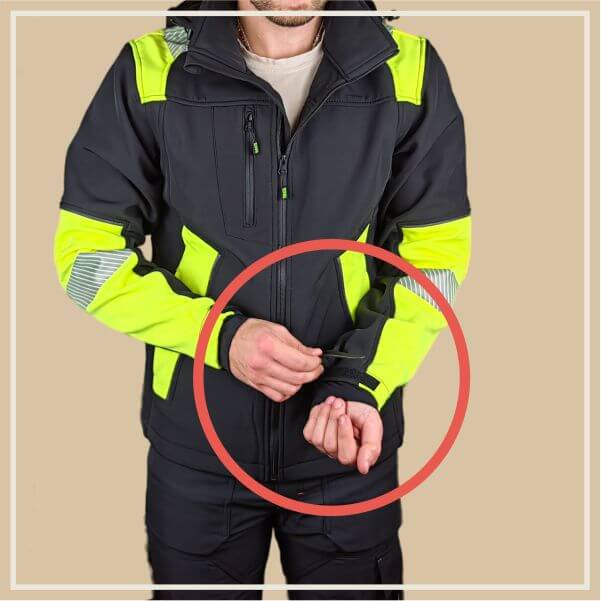 Reflective softshell jacket Bennon Reflectos, cuffs