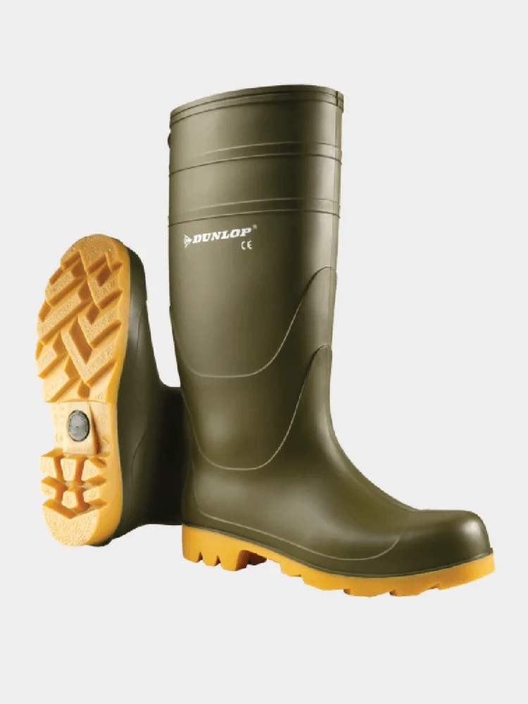 Základní holínky DUNLOP Universal, bez špičky, zelené